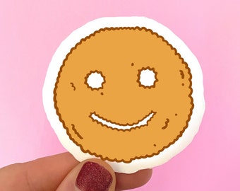 Smiley Fry Vinyl Sticker | Cute aesthetic funny nostalgic food lover laptop decal