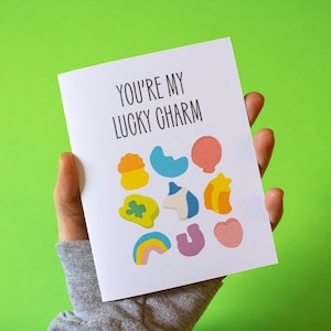vous êtes mon porte-bonheur carte de vœux | Joli cadeau d'anniversaire de la Saint-Patrick