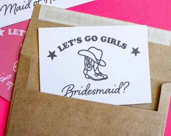 Cowgirl Bridesmaid Proposal | Pink, girly SVG, PNG, sublimation wedding downloadable western party box invitation files