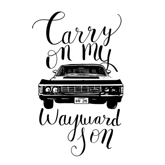 Tv Supernatural Impala Carry On My Wayward Son Decal Vinyl Truck Car Sticker Sudlabo Fr