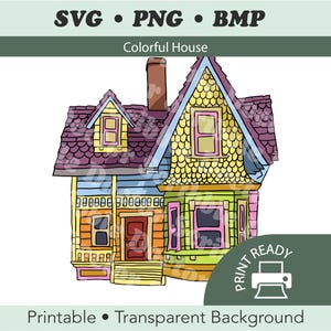 Colorful House Digital File | Cute kids theme PNG printable