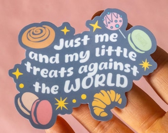 Little Treats Vinyl Sticker | Cute aesthetic coffee lover girly laptop decal
