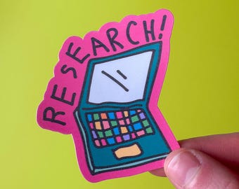 Research Laptop Vinyl Sticker