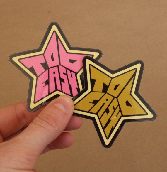 Too Easy Star Vinyl Sticker | Military humor army meme morale laptop decal