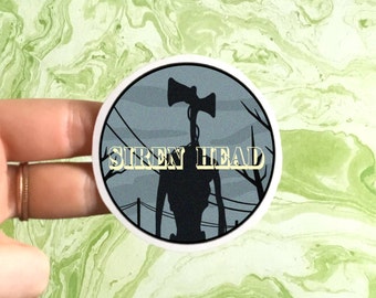 Siren Head Vinyl Sticker | Cute aesthetic spooky meme halloween science fiction fantasy laptop decal