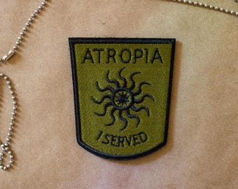 Parche de moral con velcro bordado Atropia / Accesorio divertido de humor militar de infantería del ejército táctico