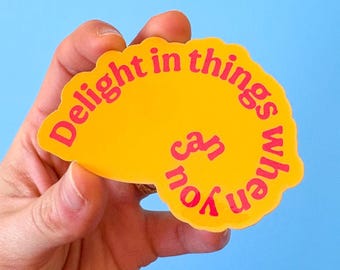 Delight in Things Golden Spiral Vinyl Sticker