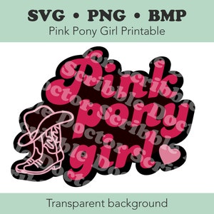 Pink Pony Mädchen Geschichte SVG | Niedlich, ästhetisch, mädchenhaft, rosa, y2k printable für Silhouette und Cameo