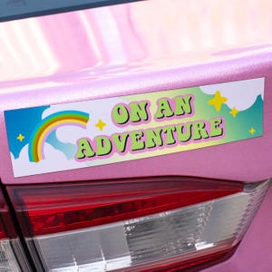 On an Adventure Bumper Magnet | Cute aesthetic funny positive girly vehicle accessory