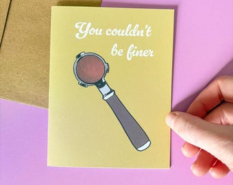 Espresso Pun Valentines Card | Coffee lover anniversary gift