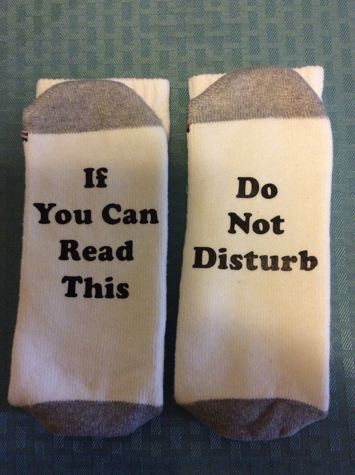 Funny men's socks with sayings on bottom Etsy