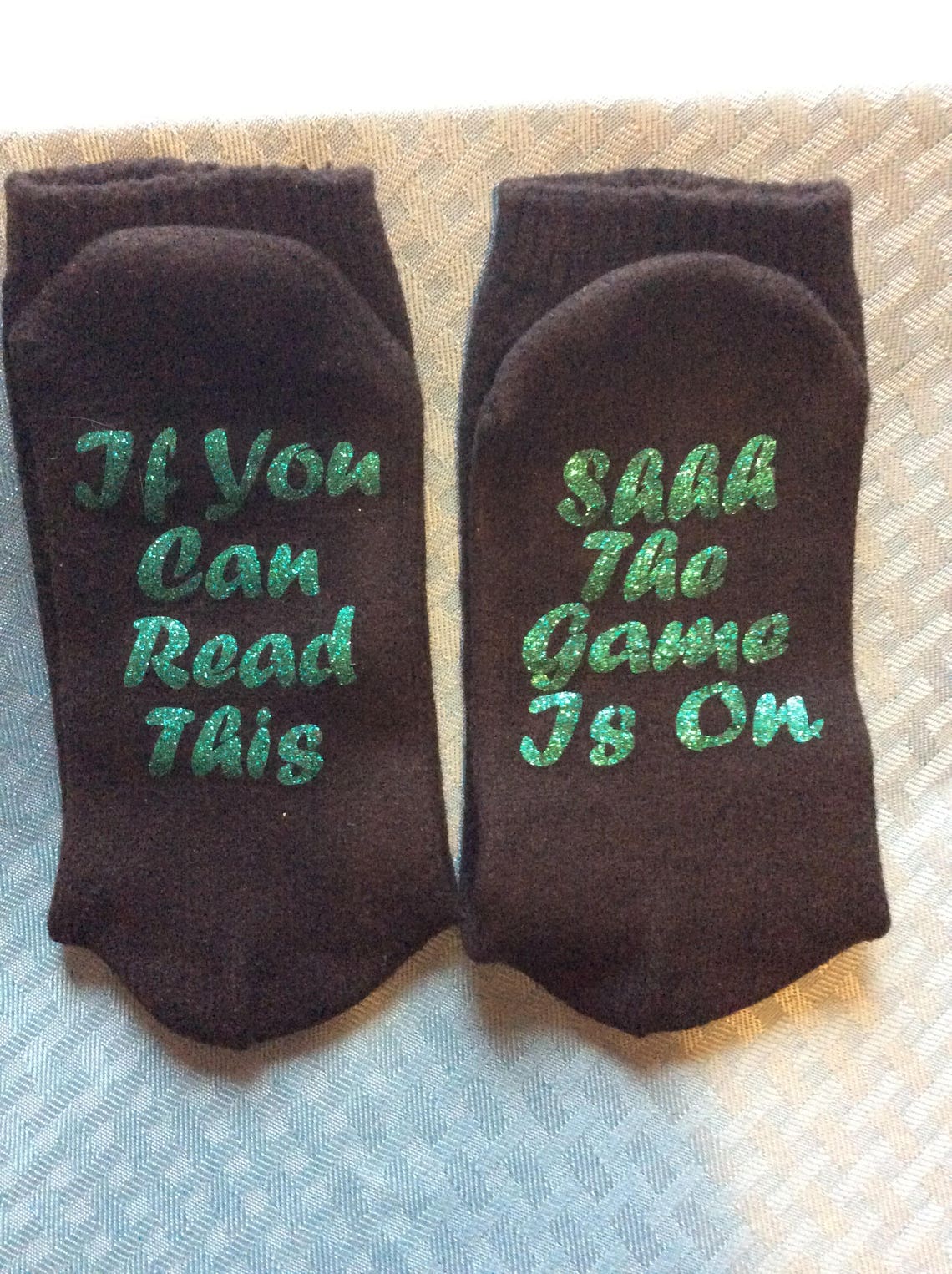 Funny Womens socks with sayings on bottom. Etsy