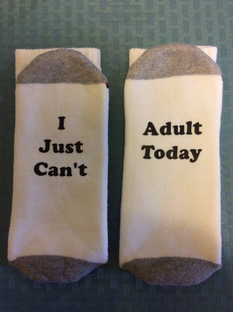 Funny men's socks with sayings on bottom Etsy