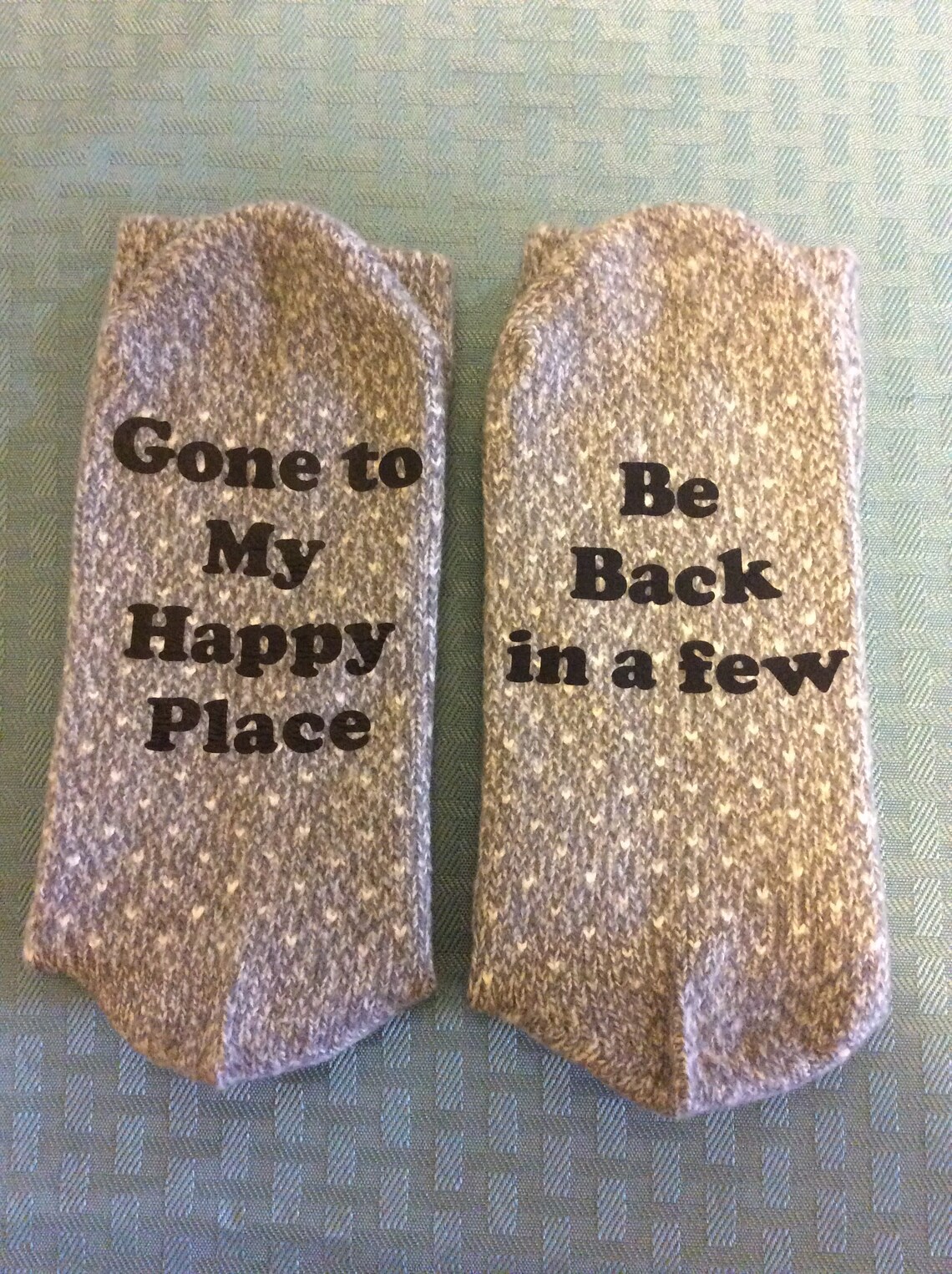 Funny Womens socks with sayings on bottom. Etsy
