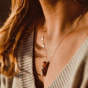 Flower Quartz Crystal Pendant necklace.