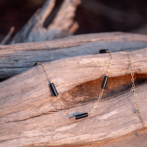 Black Onyx on Italian 14K Gold-filled Chain.