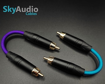 Custom Short RCA Phono Interconnect Cable Pair