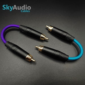 Custom Short RCA Phono Interconnect Cable Pair