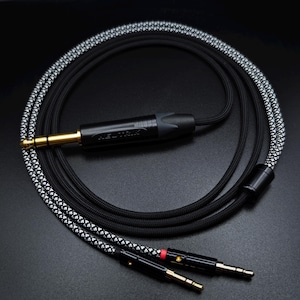Custom headphone cable - Dual 3.5mm Hifiman HE400i Sundara Amiron Focal Elear Elex Elegia Meze 109 Pro - Single Sleeve