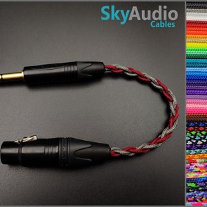 Custom 4 Pin XLR Female Adapter Cable 2.5mm 3.5mm 4.4mm 6.35mm Male