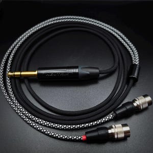 Custom headphone cable - Dual Hirose MrSpeakers Dan Clark Audio Aeon Ether Expanse Stealth C Flow Noire  - Single Sleeve