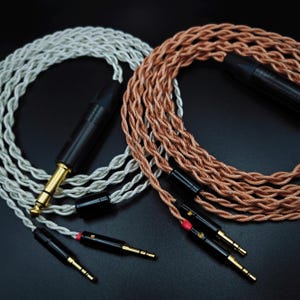 Custom headphone cable - Dual 3.5mm Hifiman HE400i Sundara Amiron Focal Elear Elex Elegia Meze 109 Pro - Unsleeved