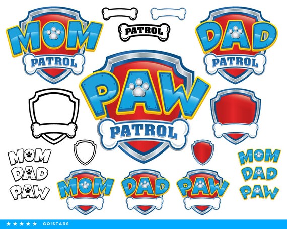 Download Paw Patrol clipart silhouette Paw Patrol svg Mom Patrol | Etsy