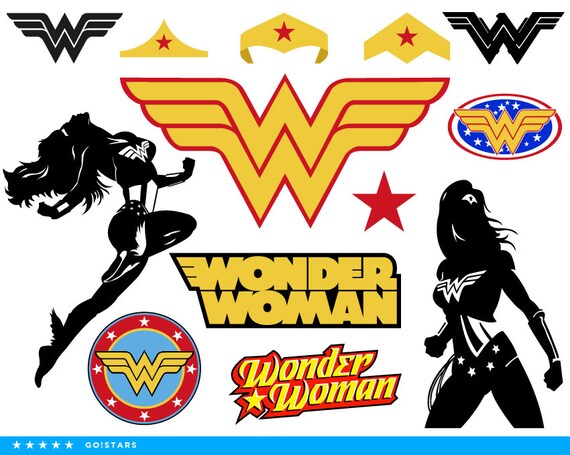 Download Wonder Woman clipart silhouette Wonder Woman svg Woman | Etsy