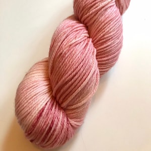 Hand Dyed Yarn - DK weight, 100% superwash merino wool - PILLOW TALK