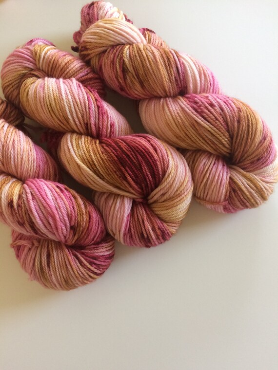 Hand Dyed Yarn Iron Wine Dk Weight 100 Superwash Merino