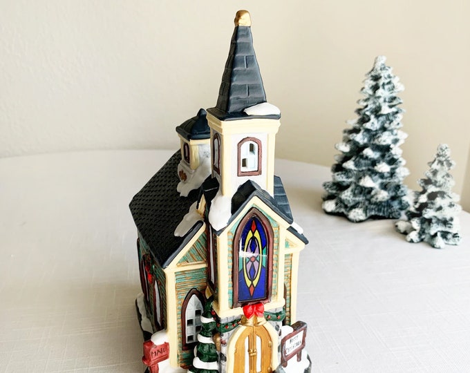 Ceramic Light up Church Etsy