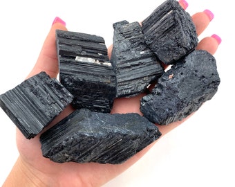 Black Tourmaline, Rough Black Tourmaline, Tourmaline Stone