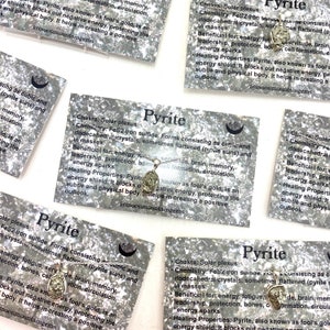 Sterling Silver Pyrite Necklace, Dainty Pyrite Necklace, Pyrite Pendant and Chain, Quality Pyrite Necklace
