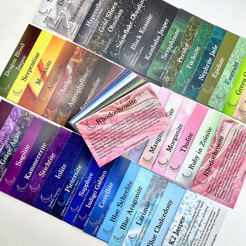 Edition 2 Crystal Healing Deck Crystal Card Set Healing Etsy