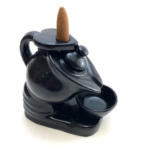 Coffee Pot Backflow Burner, Black Backflow Burner, Waterfall Incense, Backflow Incense Holder