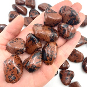 Mahogany Obsidian, Red Obsidian, Tumbled Mahogany Obsidian, T-141