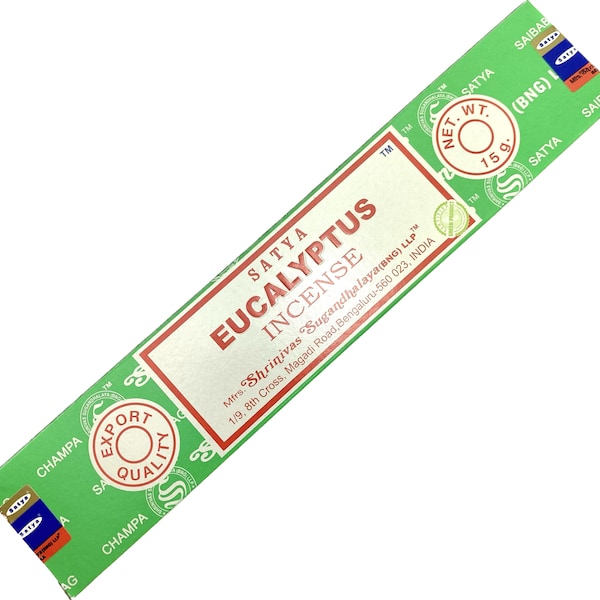 Eucalyptus Incense, Eucalyptus Incense Sticks, Satya Incense, Eucalyptus Incense Pack