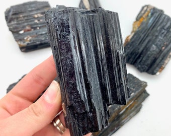 Black Tourmaline Chunk, Natural Black Tourmaline, Black Tourmaline, Raw Black Tourmaline