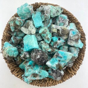 Amazonite Gemstone One Stone Or A Baggy Rough Amazonite Raw Etsy Ireland