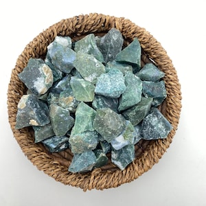 Green Moss Agate Rough, One stone or a Baggy, Rough Green Moss, Raw Green Moss Agate