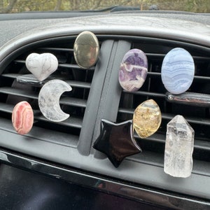 Gemstone Car Vent Clip, Crystal Vent Clip, Choose Your Own, Gem Vent Clip