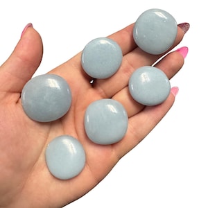 Gemstone Coin - Mini Crystal Worry Stone - Pocket Stone image 6