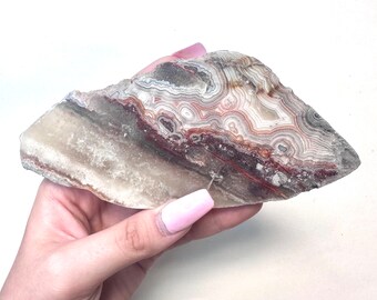 Crazy Lace Agate Slice, Laguna Lace Agate Slice, Banded Crazy Lace Agate, 003