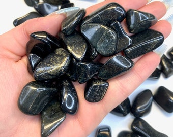 Small Lemurian Black Jade, Tumbled Black Jade, Polished Lemurian Black Jade, Polished Black Jade, P-144
