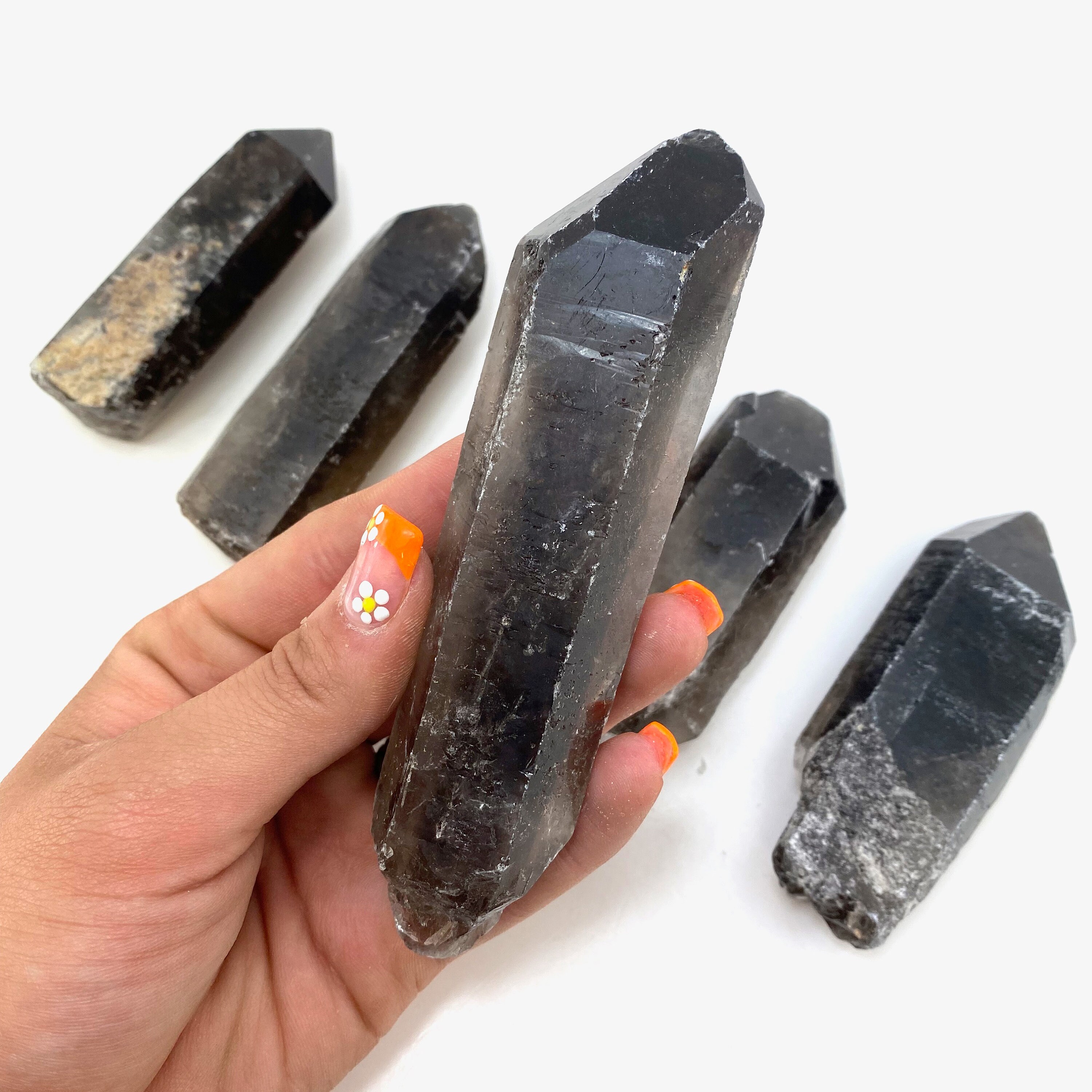Long Smoky Quartz Point, Smoky Quartz Wand, Smoky Quartz Point