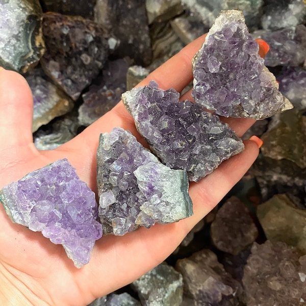 Mini Amethyst Cluster, Natural Amethyst Cluster, Brazilian Amethyst, Small Amethyst Cluster