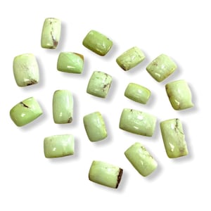 Rectangle Citron Chrysoprase Cabochon, Citron Chrysoprase Cabochon, Polished Citron Chrysoprase Cabochon, 003