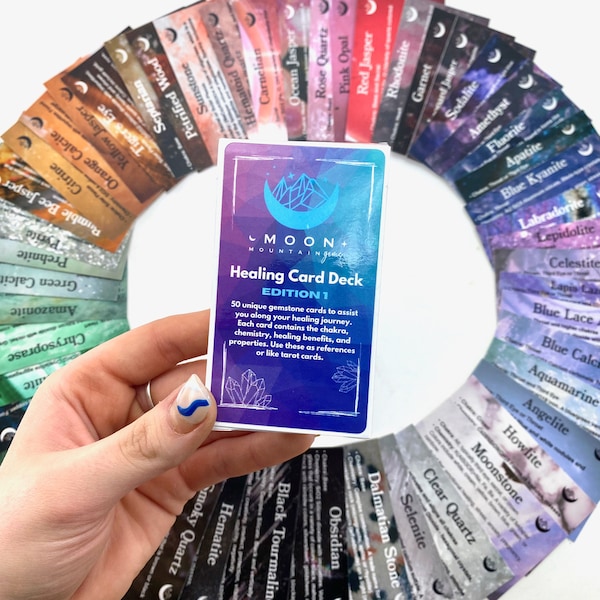 Edition 1 Crystal Deck, Crystal Card Set, Crystal Information Cards, Crystal Tarot Deck, Edition 1