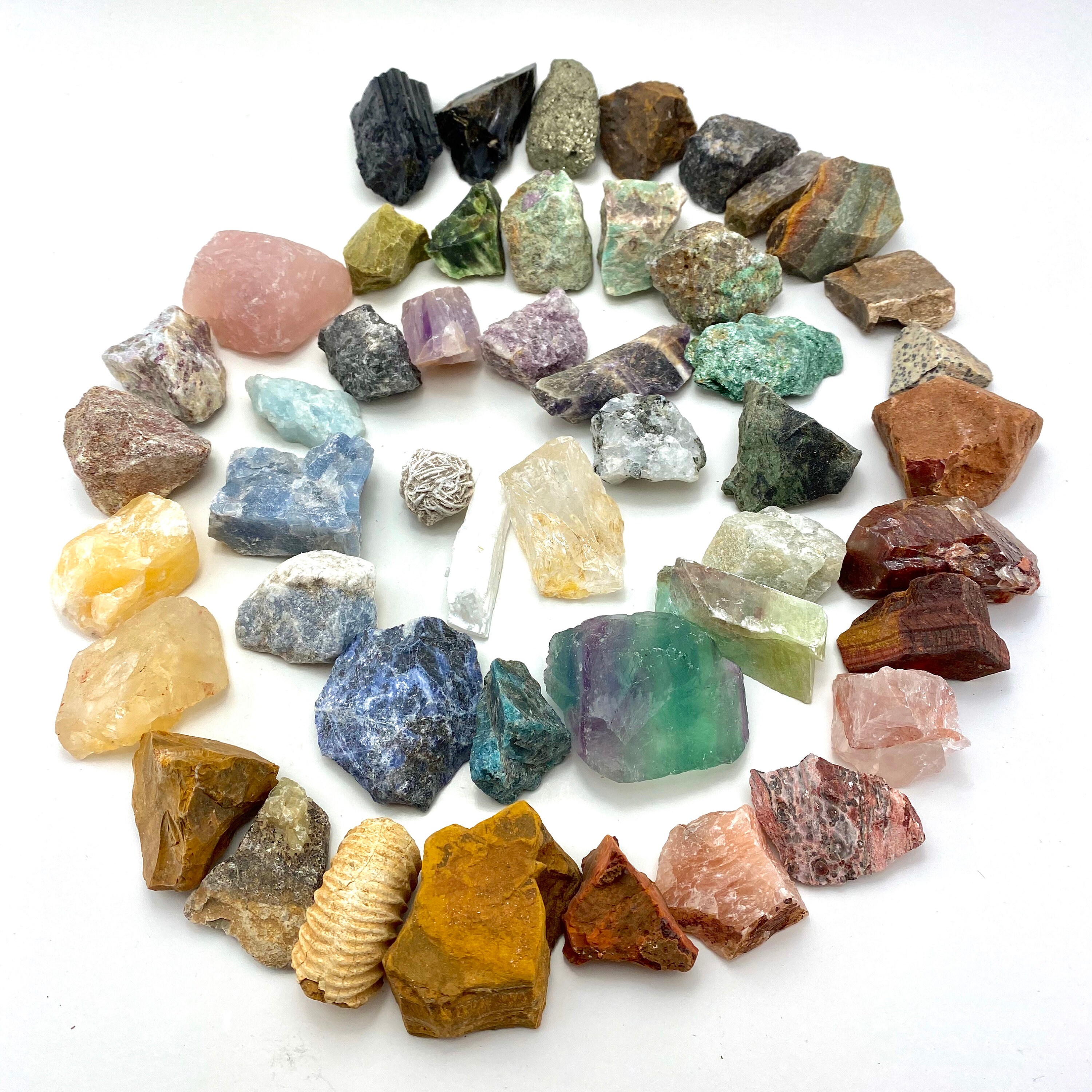 One of Everything Crystal Set 3lbs of Raw Crystals 40 Rough Etsy Canada