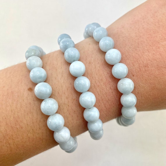 Etsy aquamarine bracelet deals